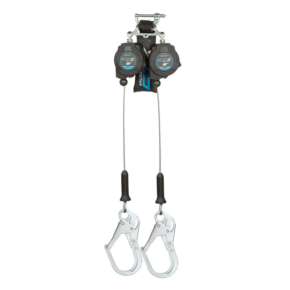 FallTech - 8' Cable CT-X Class 2 LE SRL, Twin-leg with Steel Rebar ...