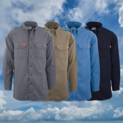 5oz.  47% Tencel 38% Modacrylic 15% Aramid FR DH AIR UNIFORM SHIRT 