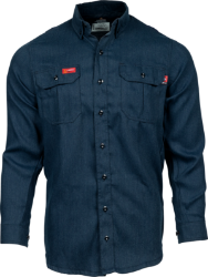 5oz.  51% Lyocell 39% Modacrylic 10% AramidFR Modern Uniform Shirt made with Tecasafe One &reg; (Inherent) 