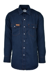 5oz.  51% Lyocell 39% Modacrylic 10% AramidFR Modern Western Shirt made with Tecasafe One &reg; (Inherent) 