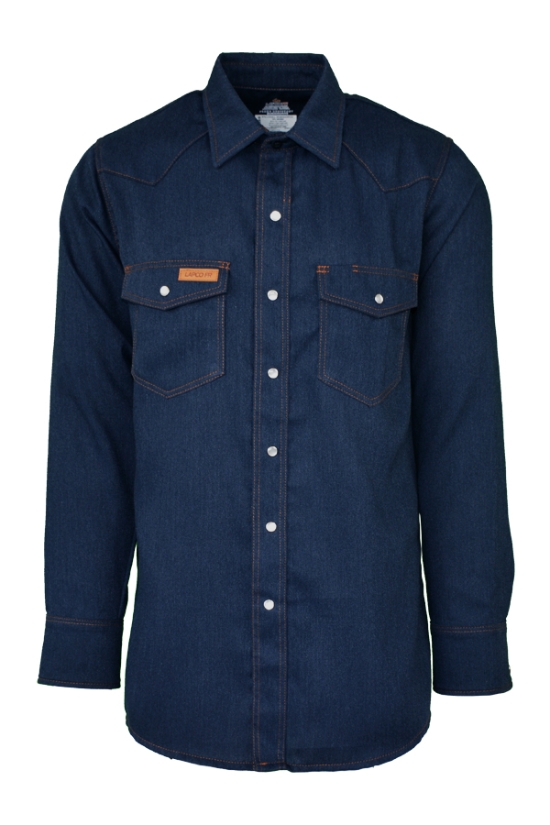 5oz.  51% Lyocell 39% Modacrylic 10% AramidFR Modern Western Shirt made with Tecasafe One &reg; (Inherent) - TCSW5