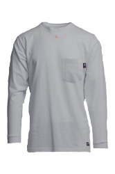 6.3oz. 93% Cotton/ 7% Spandex Knit FR POCKET TEE 