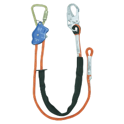 6.5 Rope Positioning Lanyard Steel Snap + Steel Carabiner 