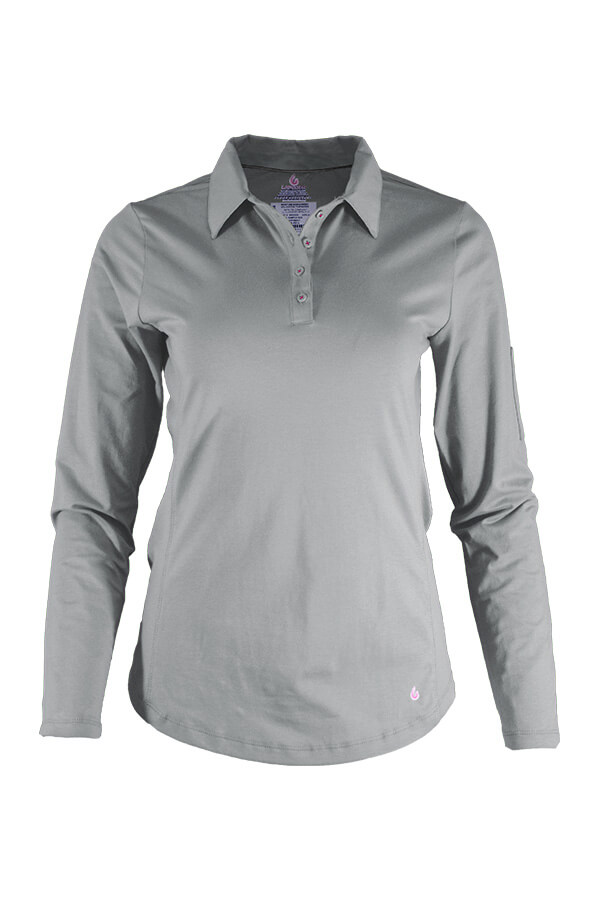 6oz. 93/7 Cotton Spandex Blend Knit Ladies FR Polo Shirt - L-SPFR6