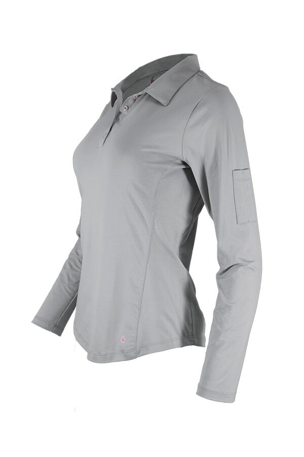 6oz. 93/7 Cotton Spandex Blend Knit Ladies FR Polo Shirt - L-SPFR6