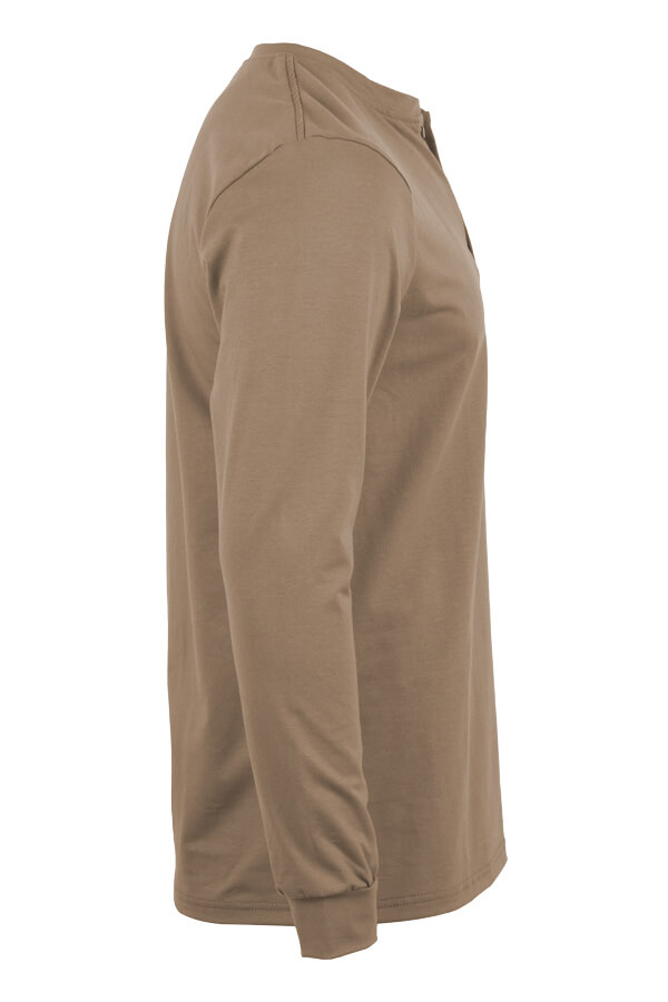 6oz 93% Cotton/7% Spandex Henley - FRT-HJE 6