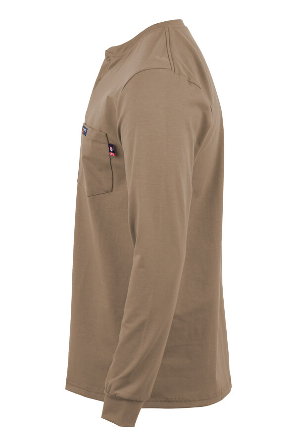6oz 93% Cotton/7% Spandex Henley - FRT-HJE 6