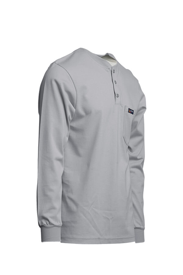 7oz. 100% Cotton Jersey Knit FR HENLEY TEE - FRT-HJE