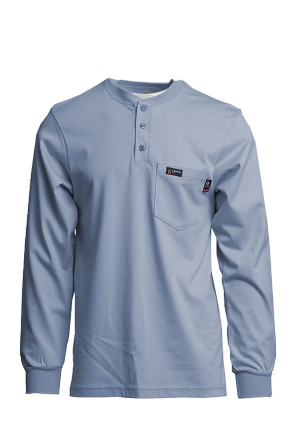 7oz. 100% Cotton Jersey Knit FR HENLEY TEE - FRT-HJE