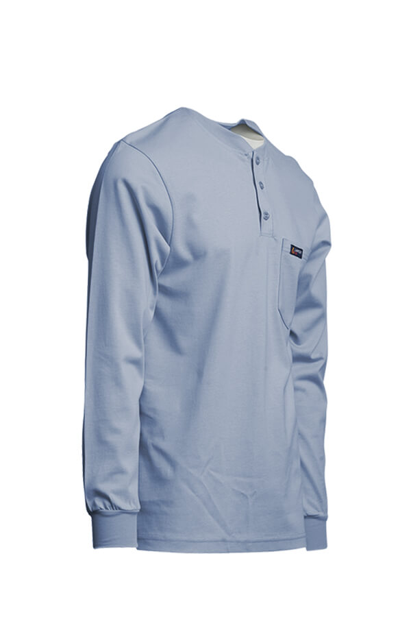 7oz. 100% Cotton Jersey Knit FR HENLEY TEE - FRT-HJE