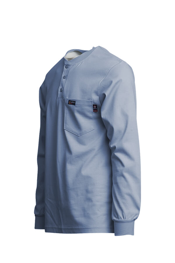 7oz. 100% Cotton Jersey Knit FR HENLEY TEE - FRT-HJE