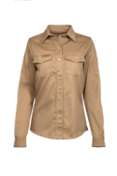 9oz. FR KHAKI 100% Cotton Twill FR WELDING SHIRT 
