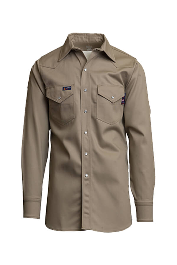 9oz. NAVY 100% Cotton Twill FR WELDING SHIRT10oz. KHAKI 100% Cotton Twill FR WELDING SHIRT - INXXWS