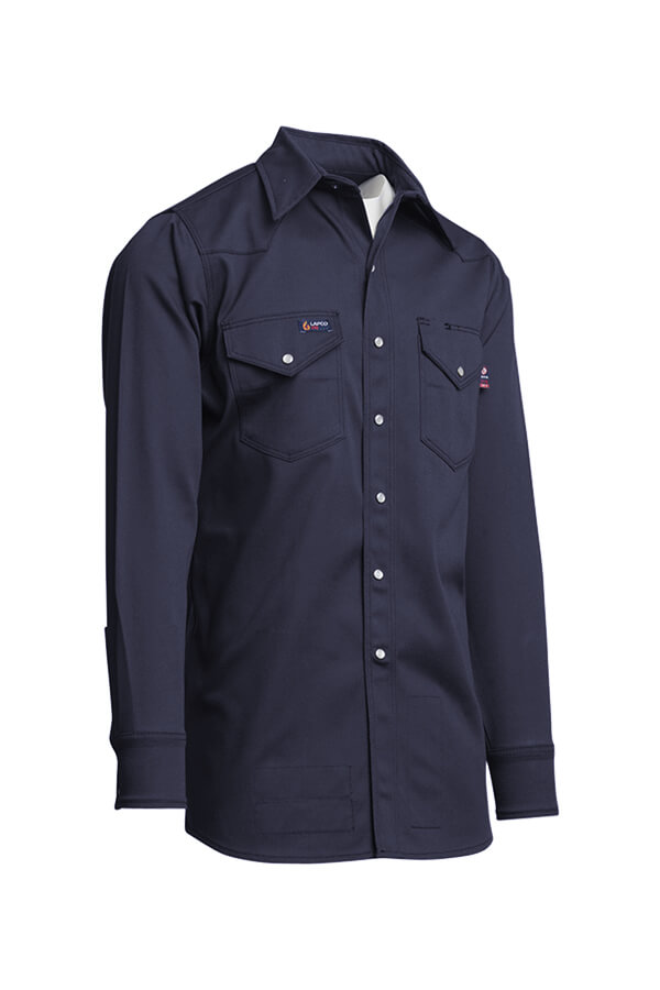 9oz. NAVY 100% Cotton Twill FR WELDING SHIRT10oz. KHAKI 100% Cotton Twill FR WELDING SHIRT - INXXWS
