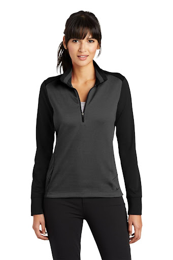 Nike Ladies Dri-FIT 1/2-Zip Cover-Up, with VoltaGrid logo - SM-578674