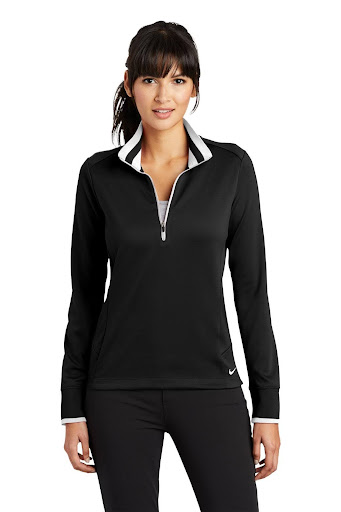 Nike Ladies Dri-FIT 1/2-Zip Cover-Up, with VoltaGrid logo - SM-578674