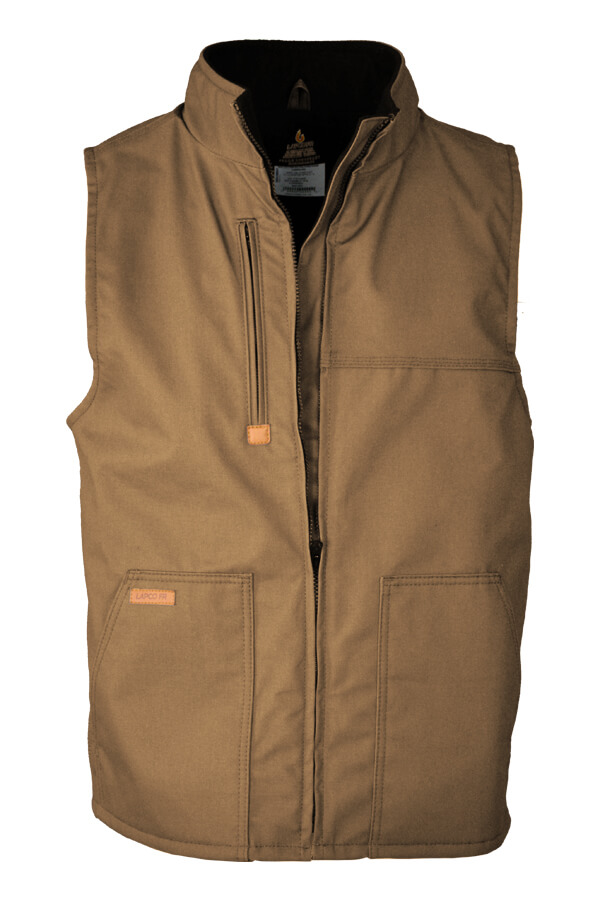 FR INSULATED VEST 8.5oz. 100% Cotton PU Laminate Duck/ Lining: 12.5oz. Fleece 95%Cotton 5%Spandex Blend FR INSULATED VEST - V-FRWS9