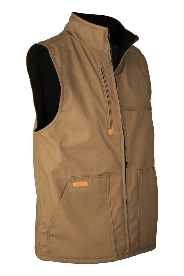 FR INSULATED VEST 8.5oz. 100% Cotton PU Laminate Duck/ Lining: 12.5oz. Fleece 95%Cotton 5%Spandex Blend FR INSULATED VEST - V-FRWS9