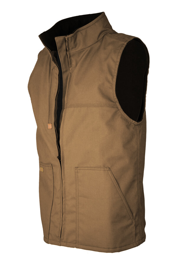 FR INSULATED VEST 8.5oz. 100% Cotton PU Laminate Duck/ Lining: 12.5oz. Fleece 95%Cotton 5%Spandex Blend FR INSULATED VEST - V-FRWS9