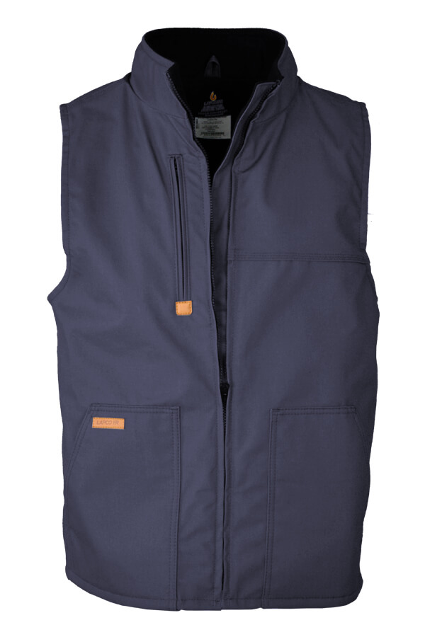 FR INSULATED VEST 8.5oz. 100% Cotton PU Laminate Duck/ Lining: 12.5oz. Fleece 95%Cotton 5%Spandex Blend FR INSULATED VEST - V-FRWS9