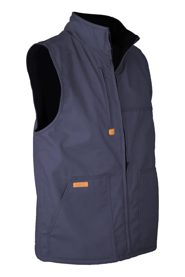 FR INSULATED VEST 8.5oz. 100% Cotton PU Laminate Duck/ Lining: 12.5oz. Fleece 95%Cotton 5%Spandex Blend FR INSULATED VEST - V-FRWS9