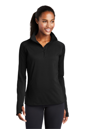 Sport-Tek® Ladies Sport-Wick® Stretch 1/4-Zip Pullover