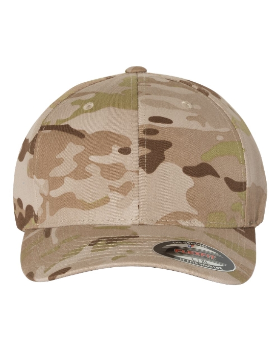 Flexfit Cotton Blend Cap with Off-Set VoltaGrid Wave, Company Name on Back - SS-26095
