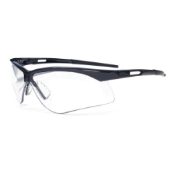 RADNOR Premier Series Safety Glasses with Clear Lens / Black Frame (PR) 