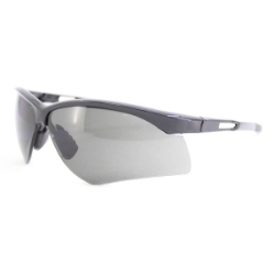 RADNOR Premier Series Safety Glasses with Grey Lens / Black Frame (PR) 
