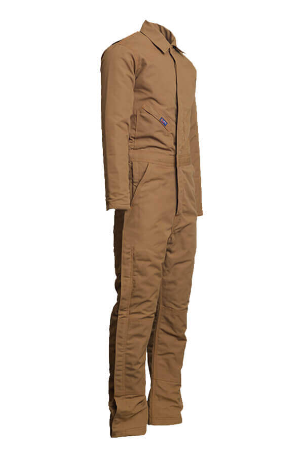 FR INSULATED COVERALL 8.5oz. 100% Cotton PU Laminate Duck/ Lining: 14oz. Quilted Lining 46% Cotton 50% FR Non Woven Modacrylic 4% FR Polyester - CIFRWS9