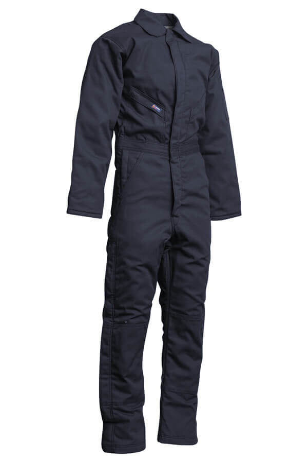 FR INSULATED COVERALL 8.5oz. 100% Cotton PU Laminate Duck/ Lining: 14oz. Quilted Lining 46% Cotton 50% FR Non Woven Modacrylic 4% FR Polyester - CIFRWS9