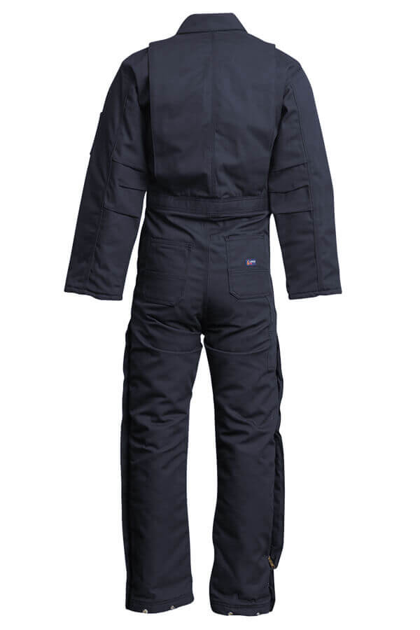 FR INSULATED COVERALL 8.5oz. 100% Cotton PU Laminate Duck/ Lining: 14oz. Quilted Lining 46% Cotton 50% FR Non Woven Modacrylic 4% FR Polyester - CIFRWS9