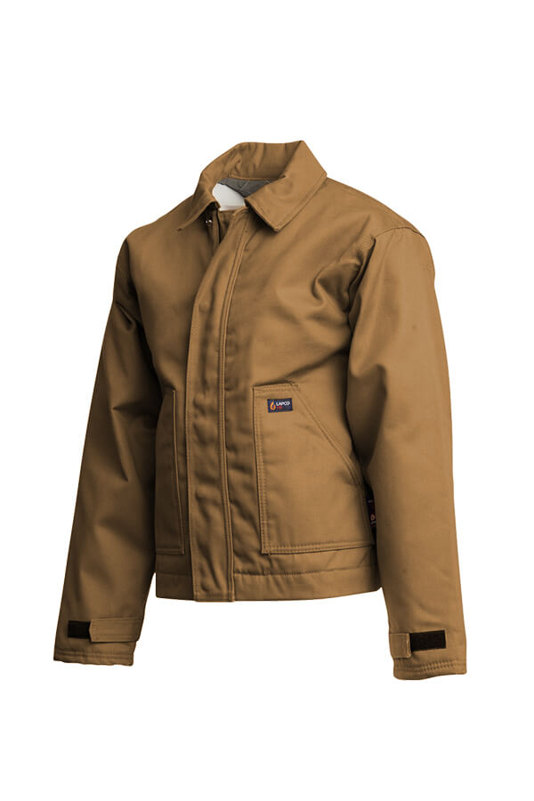 FR INSULATED JACKET 8.5oz. 100% Cotton PU Laminate Duck/ Lining: 12oz. Quilted Lining 46% Cotton 50% FR Non Woven Modacrylic 4% FR Polyester - JTFRWS9