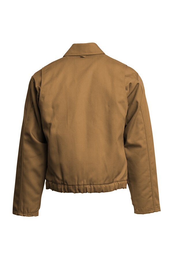 FR INSULATED JACKET 8.5oz. 100% Cotton PU Laminate Duck/ Lining: 12oz. Quilted Lining 46% Cotton 50% FR Non Woven Modacrylic 4% FR Polyester - JTFRWS9