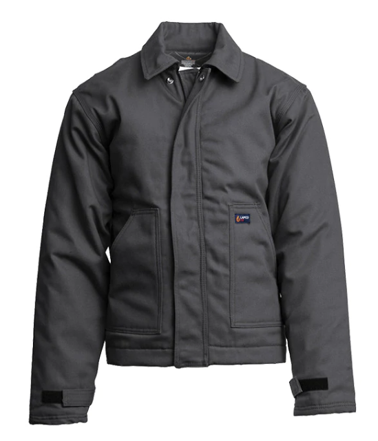 FR INSULATED JACKET 8.5oz. 100% Cotton PU Laminate Duck/ Lining: 12oz. Quilted Lining 46% Cotton 50% FR Non Woven Modacrylic 4% FR Polyester - JTFRWS9