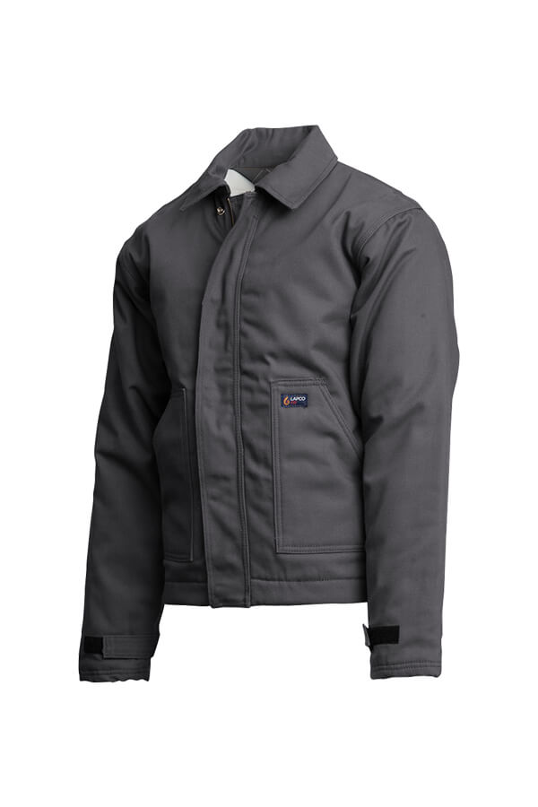 FR INSULATED JACKET 8.5oz. 100% Cotton PU Laminate Duck/ Lining: 12oz. Quilted Lining 46% Cotton 50% FR Non Woven Modacrylic 4% FR Polyester - JTFRWS9